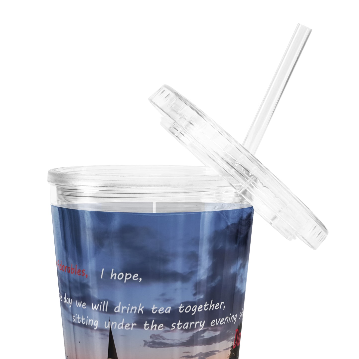 Turkey Sunset 2024 Clear plastic tumbler