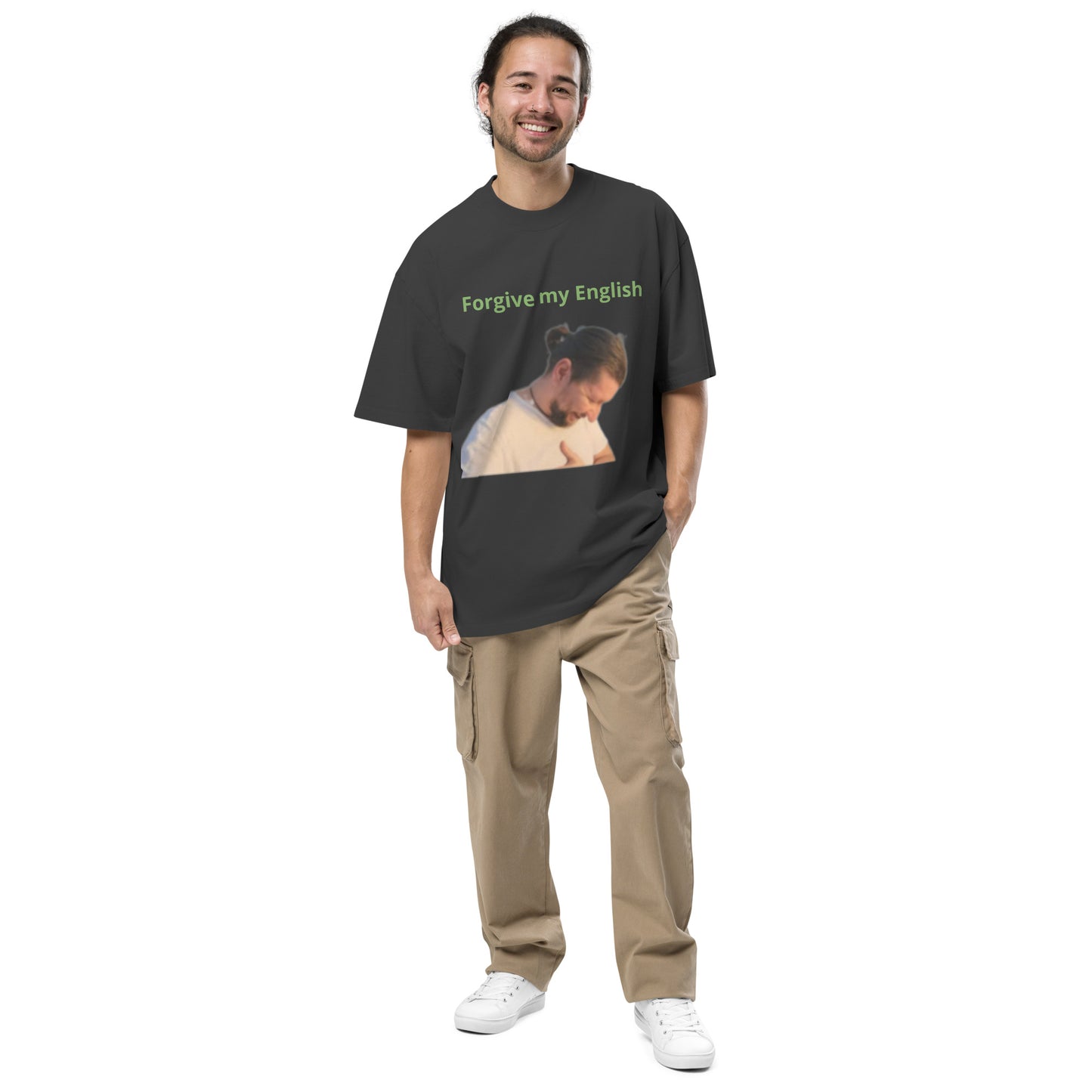 Dan "Forgive My English" oversized faded t-shirt