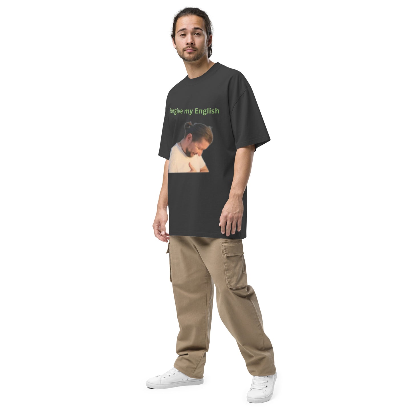 Dan "Forgive My English" oversized faded t-shirt