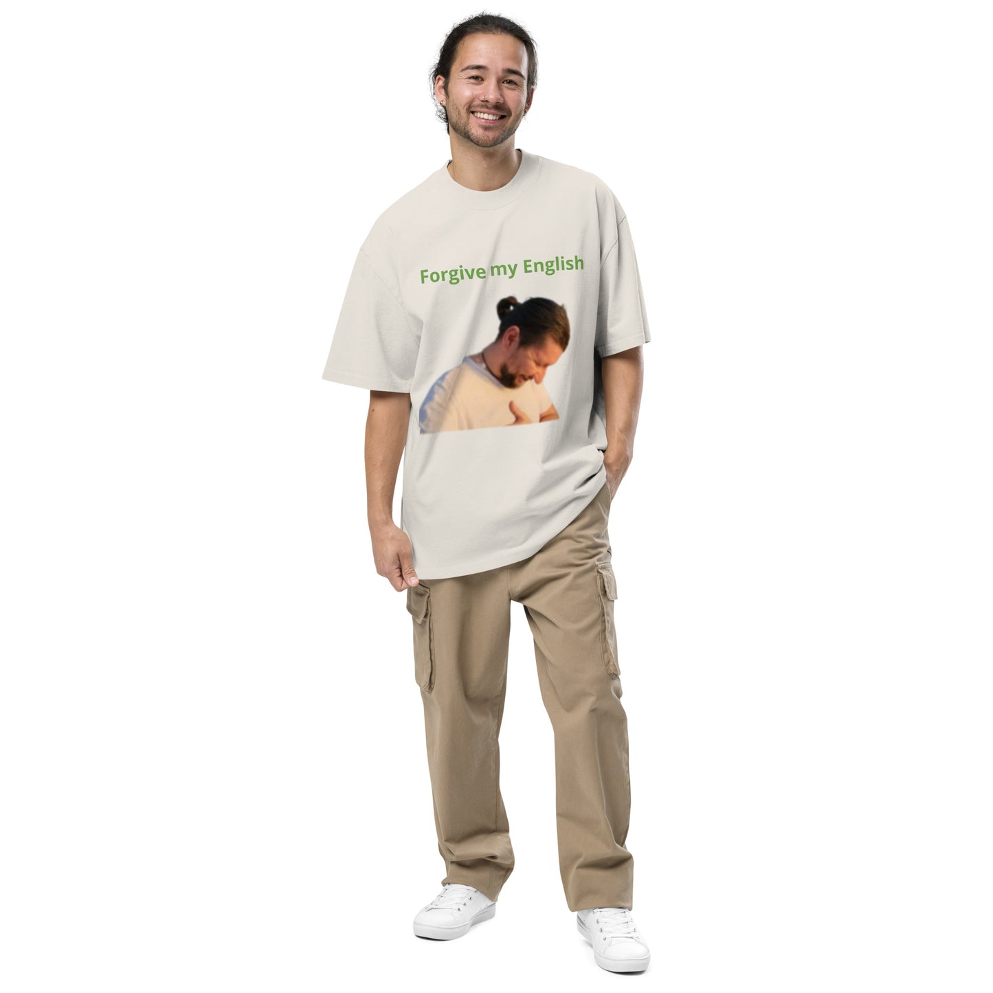 Dan "Forgive My English" oversized faded t-shirt