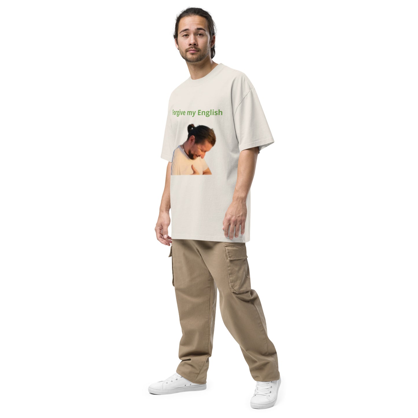 Dan "Forgive My English" oversized faded t-shirt