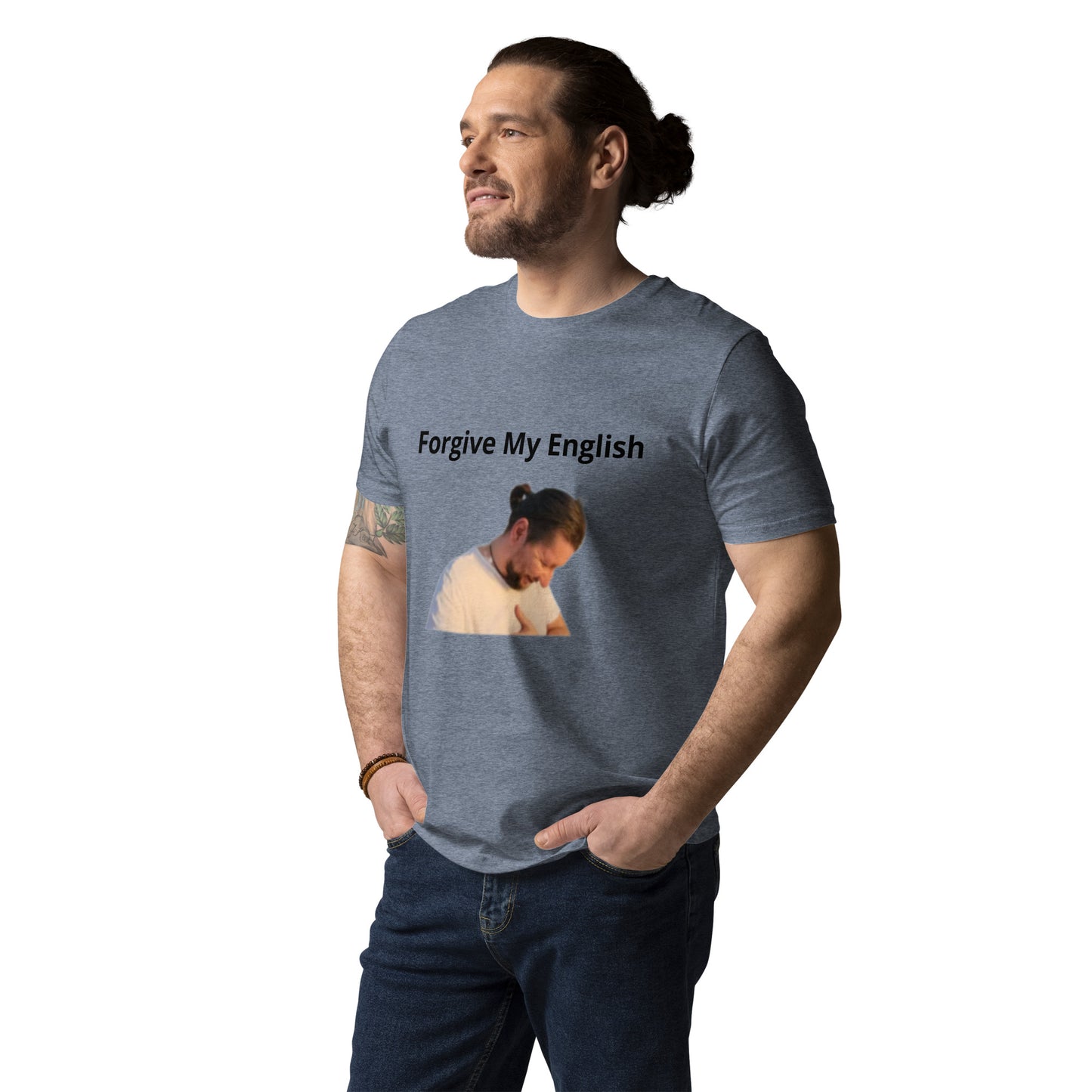 Dan "Forgive My English" Unisex organic cotton t-shirt