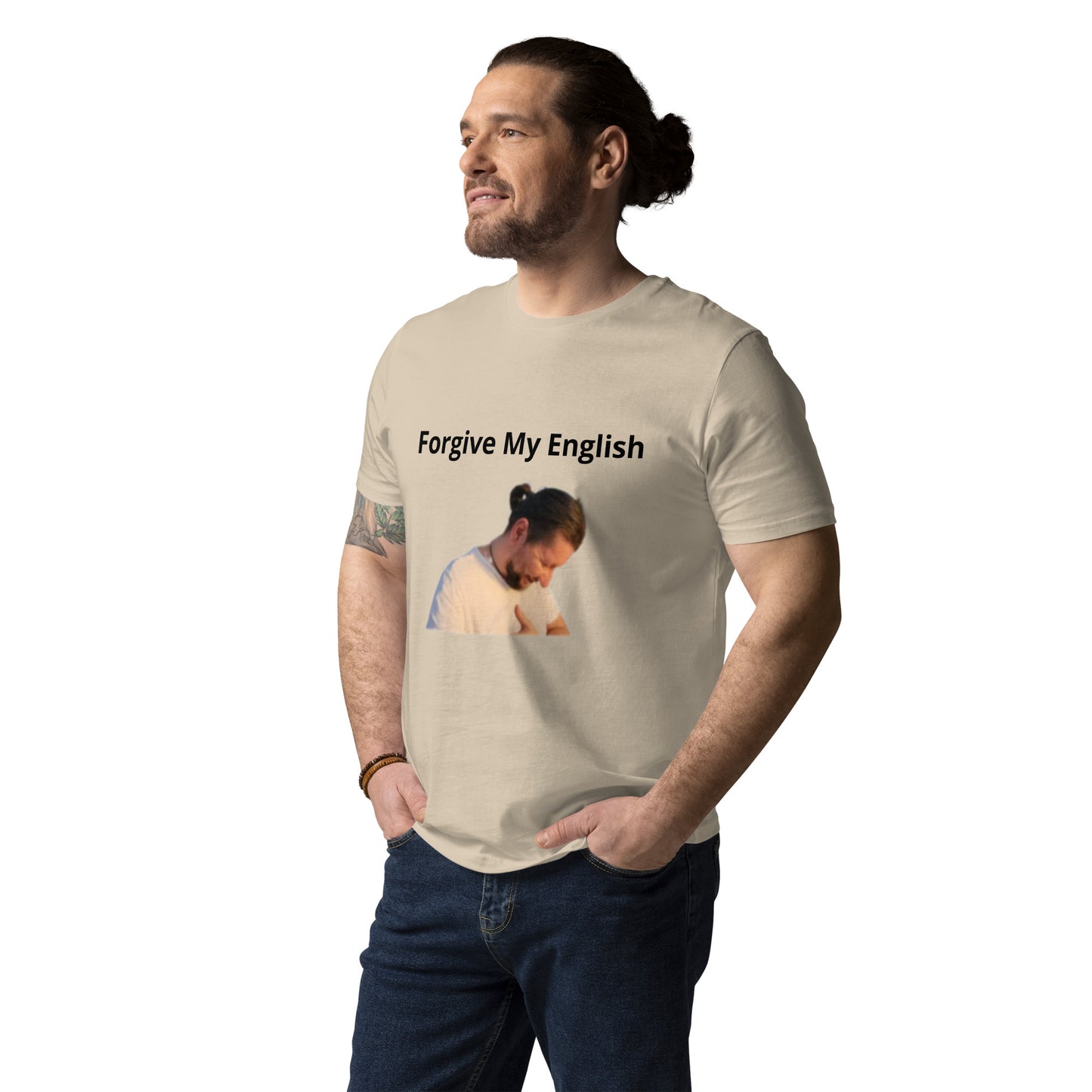 Dan "Forgive My English" Unisex organic cotton t-shirt