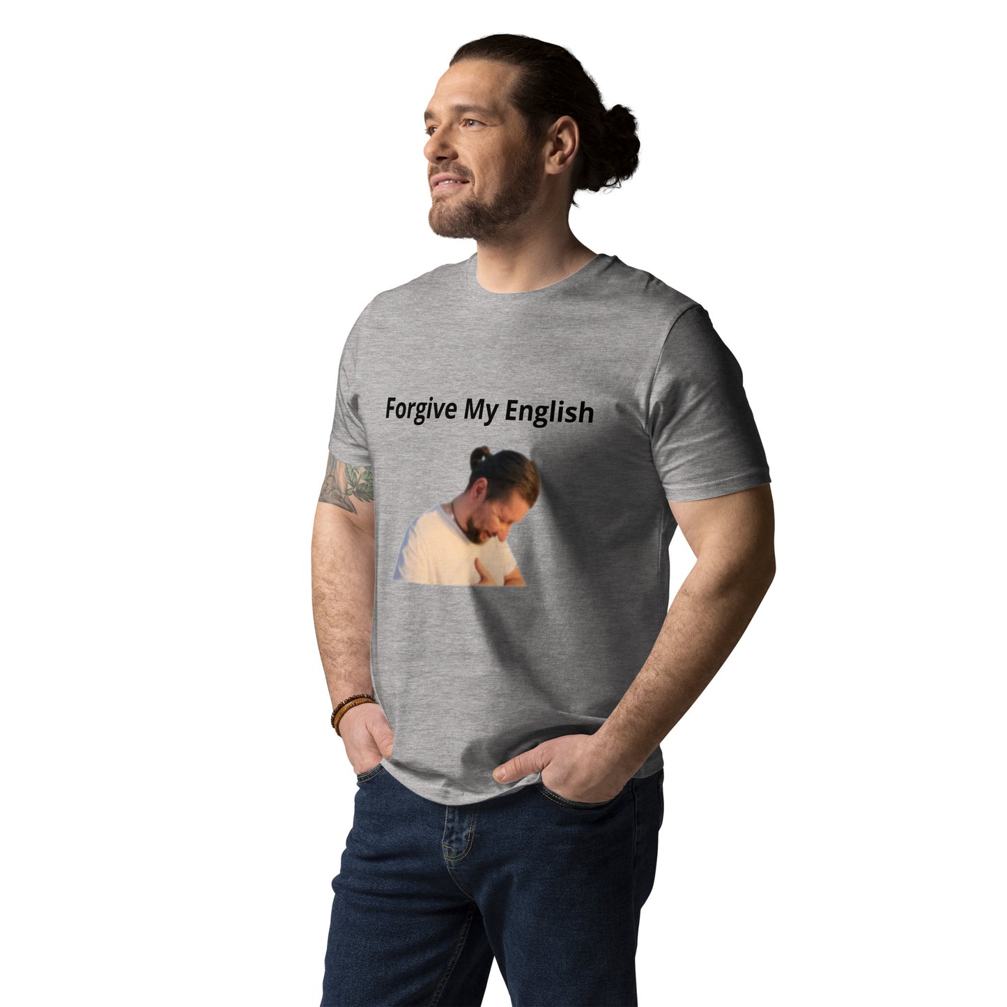 Dan "Forgive My English" Unisex organic cotton t-shirt