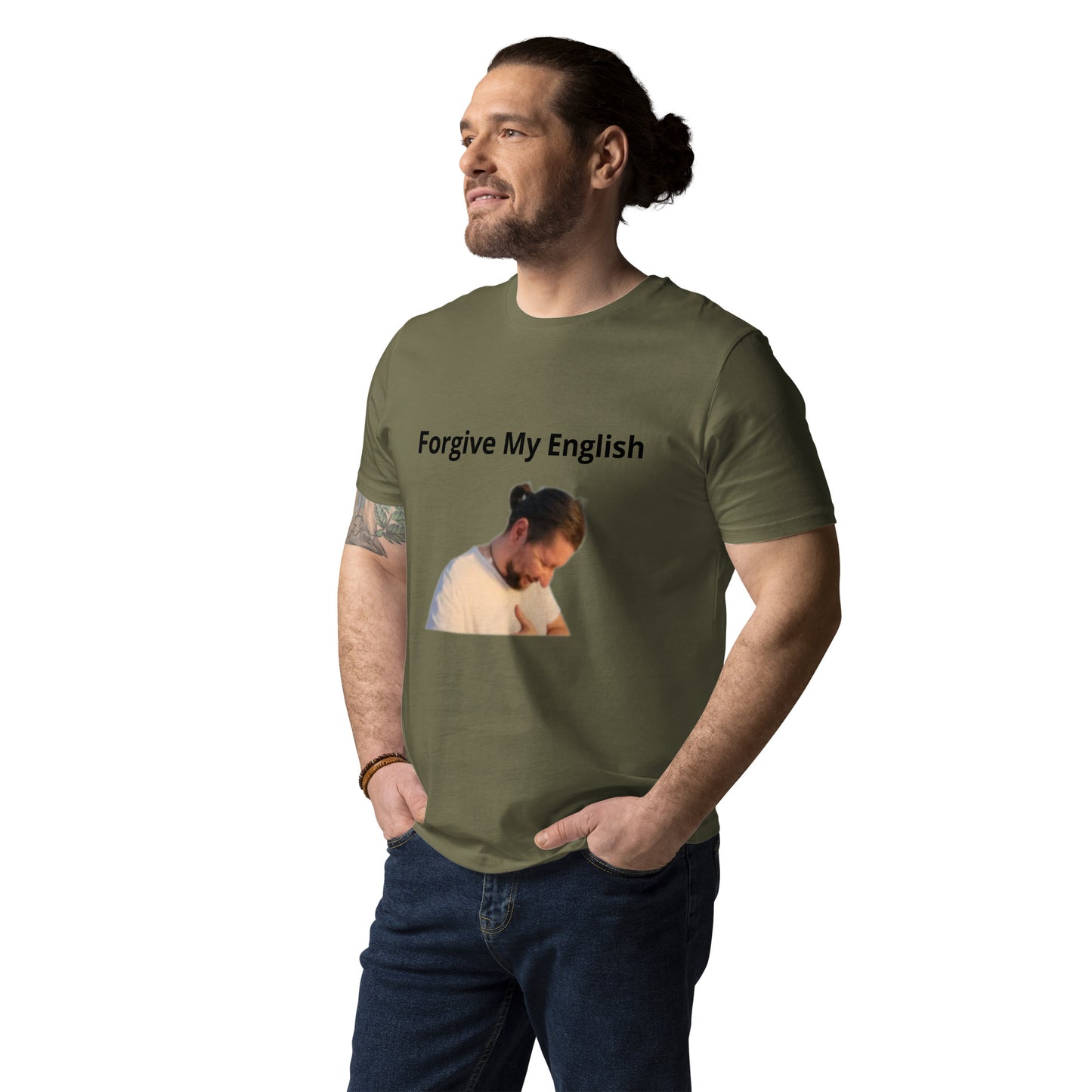 Dan "Forgive My English" Unisex organic cotton t-shirt