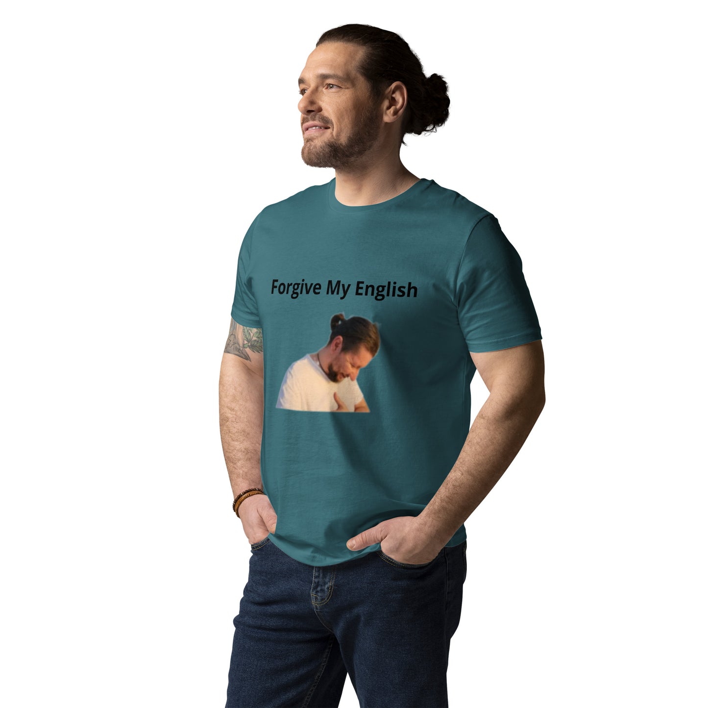 Dan "Forgive My English" Unisex organic cotton t-shirt