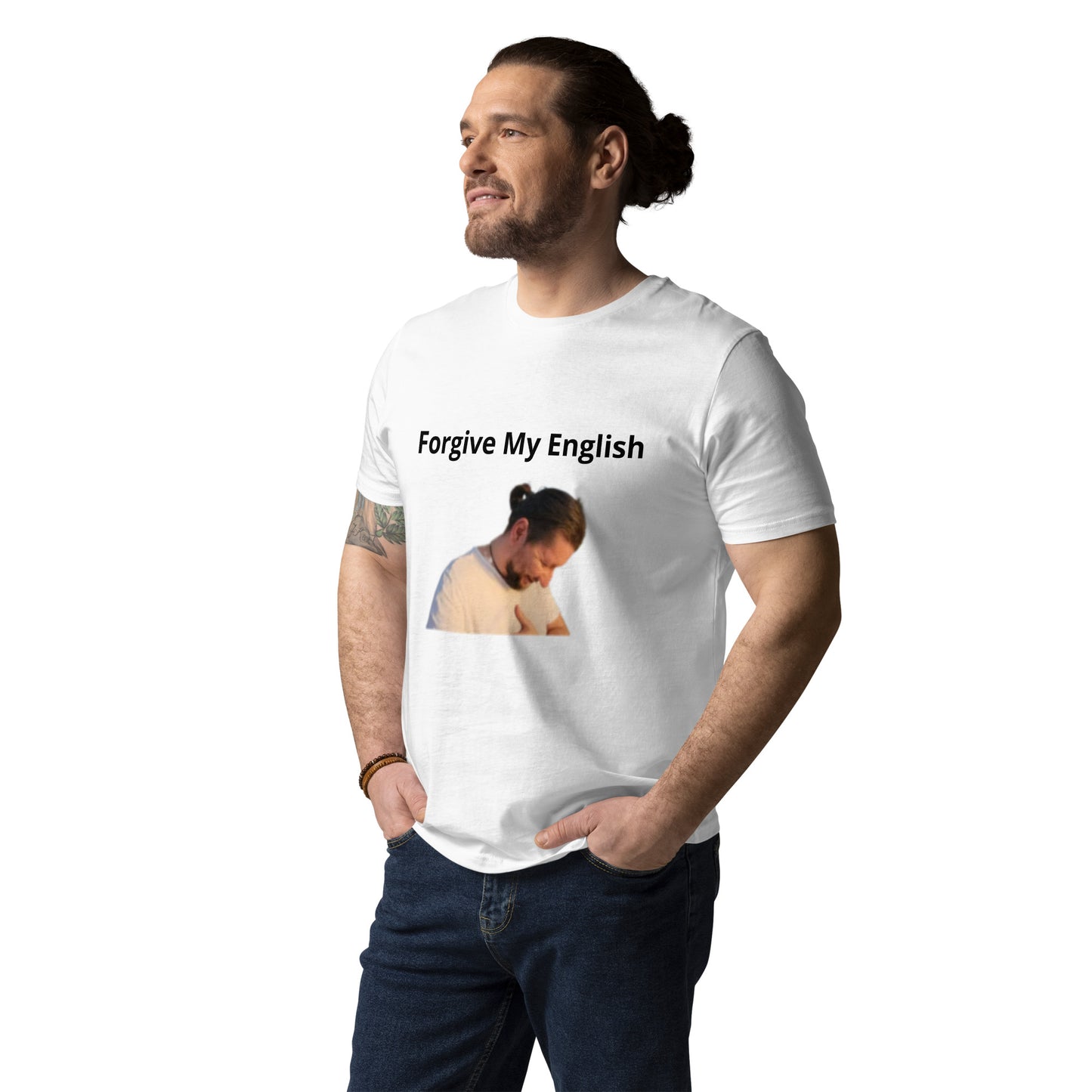 Dan "Forgive My English" Unisex organic cotton t-shirt